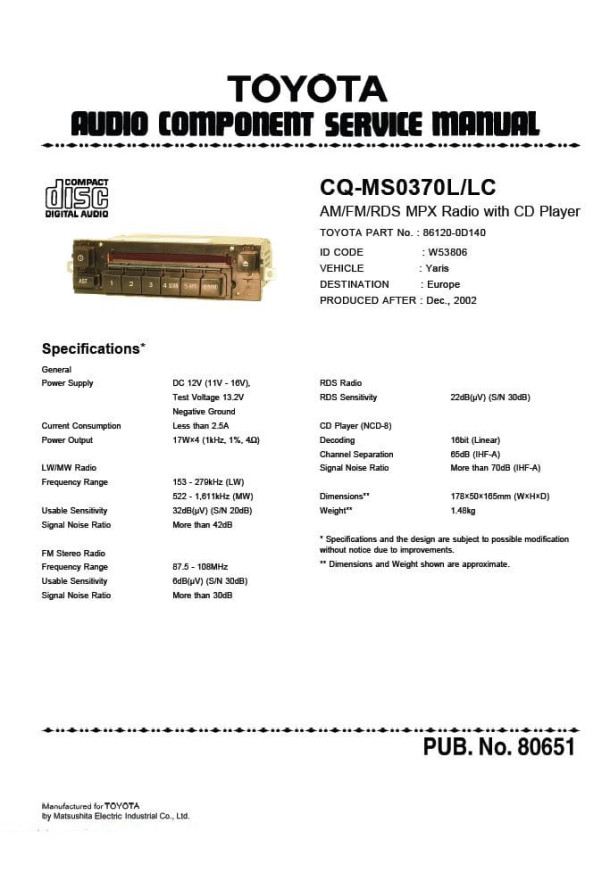CQ-MS0370L, CQ-MS0370LC_Toyota